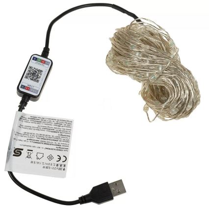 LED RGB Коледни димируеми лампички 200xLED/29 функции 20,4м