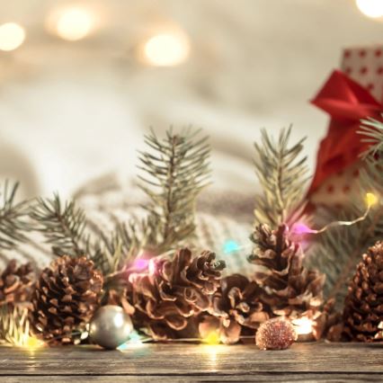 LED RGB коледни лампички LED/10W/5V 10 m USB + дистанционно управление