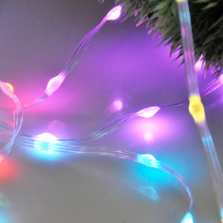 LED RGB коледни лампички LED/10W/5V 10 m USB + дистанционно управление