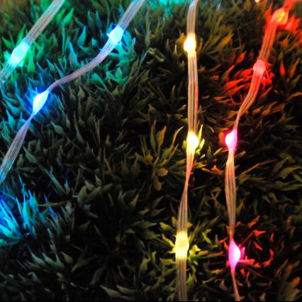 LED RGB коледни лампички LED/10W/5V 10 m USB + дистанционно управление