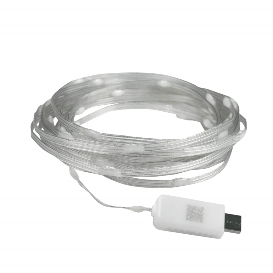 LED RGB коледни лампички LED/10W/5V 10 m USB + дистанционно управление