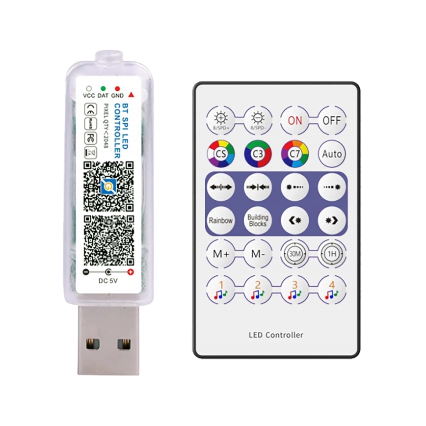 LED RGB коледни лампички LED/10W/5V 10 m USB + дистанционно управление