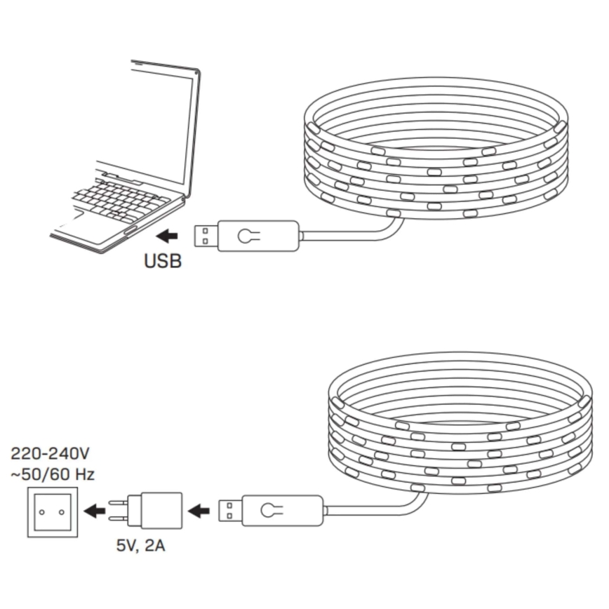 LED RGB коледни лампички LED/10W/5V 10 m USB + дистанционно управление