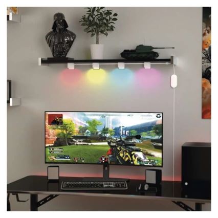 LED RGBIC+CCT Декоративни лампички с подсветка GoSmart - разширение 4xLED/7W/230V 85 см Wi-Fi Tuya