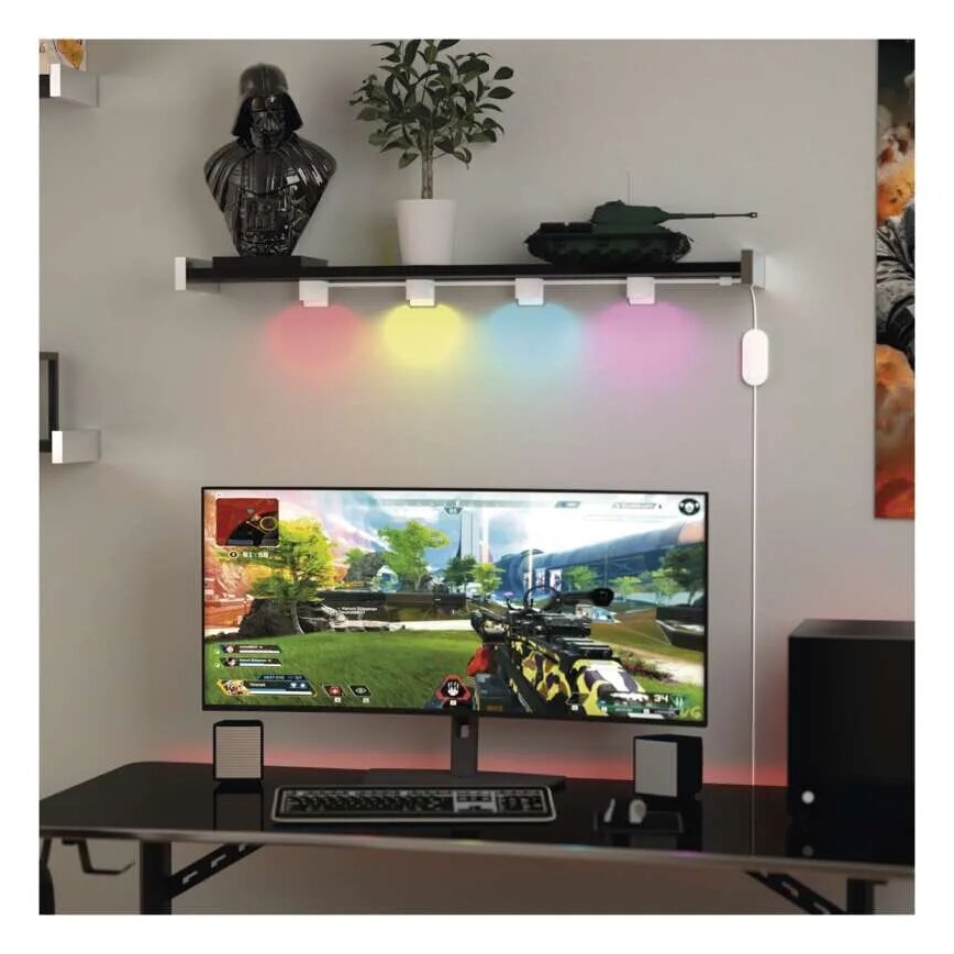LED RGBIC+CCT Декоративни лампички с подсветка GoSmart - разширение 4xLED/7W/230V 85 см Wi-Fi Tuya