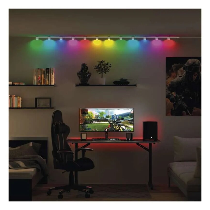 LED RGBIC+CCT Декоративни лампички с подсветка GoSmart - разширение 4xLED/7W/230V 85 см Wi-Fi Tuya