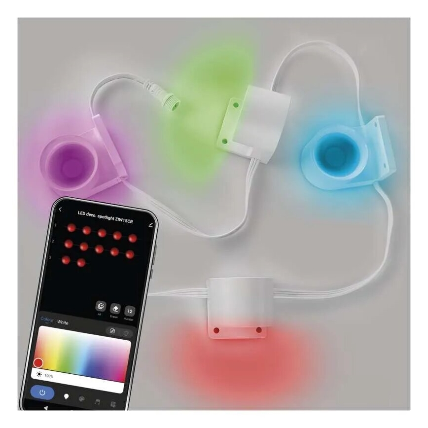 LED RGBIC+CCT Декоративни лампички с подсветка GoSmart - разширение 4xLED/7W/230V 85 см Wi-Fi Tuya