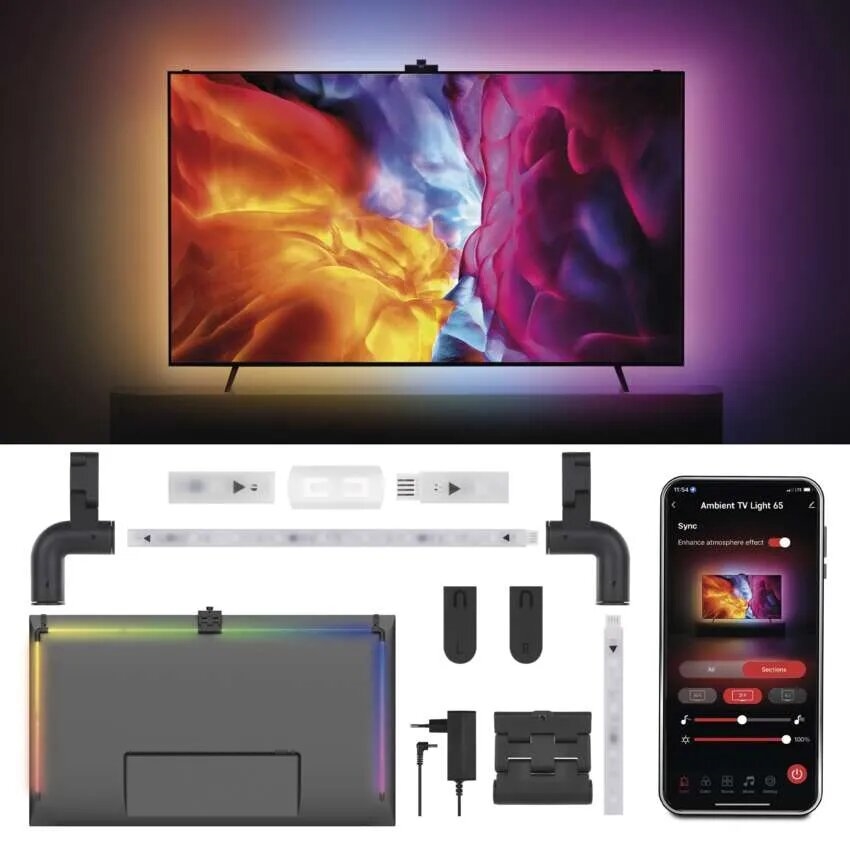 LED RGBIC Лента за TV GoSmart LED/24W/230V 65“