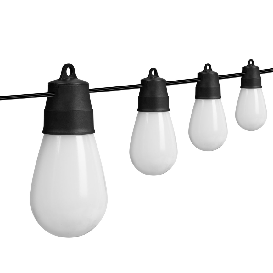 LED RGBIC димируема соларна гирлянда 15xLED/1,3W/3,7/5V 2200 mAh 8 m IP65 черна + дистанционно управление