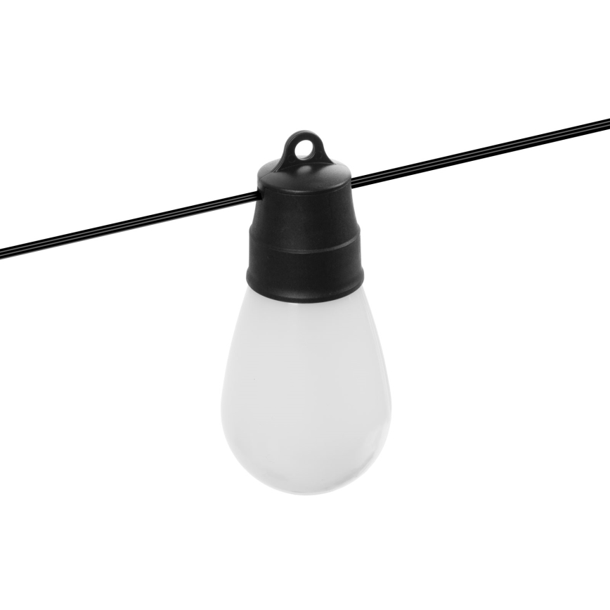 LED RGBIC димируема соларна гирлянда 15xLED/1,3W/3,7/5V 2200 mAh 8 m IP65 черна + дистанционно управление
