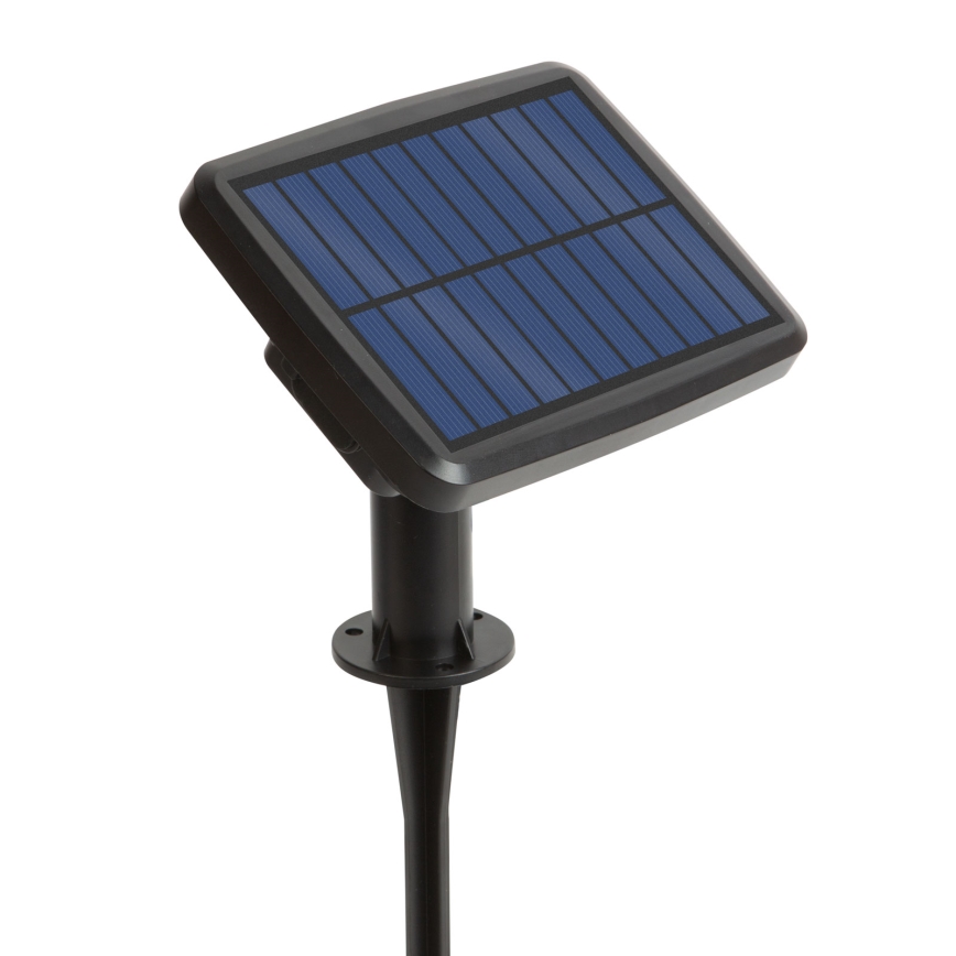 LED RGBIC димируема соларна гирлянда 15xLED/1,3W/3,7/5V 2200 mAh 8 m IP65 черна + дистанционно управление