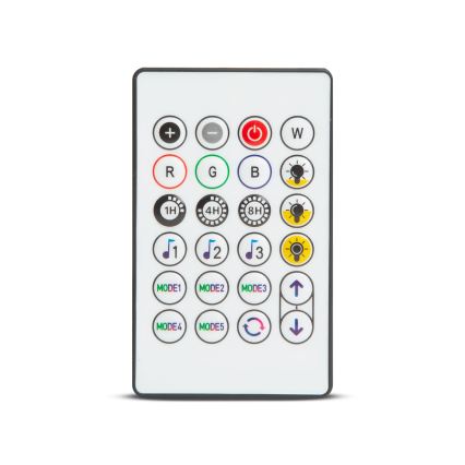 LED RGBIC димируема соларна гирлянда 15xLED/1,3W/3,7/5V 2200 mAh 8 m IP65 черна + дистанционно управление