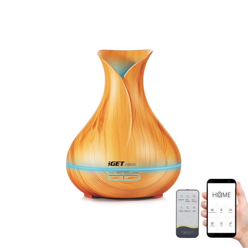 LED RGBW Аромадифузер и овлажнител на въздуха LED/230V 500 ml Wi-Fi + дистанционно управление