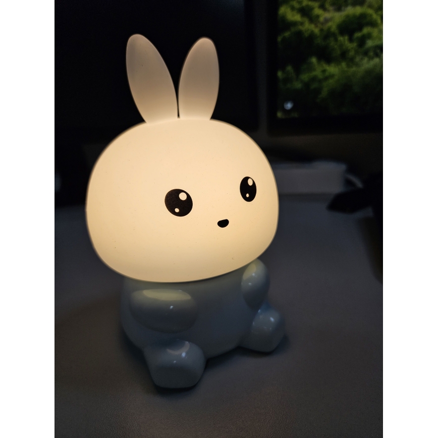 LED RGBW Детска сензорна лампа LED/1W/5V USB 1200 mAh заек