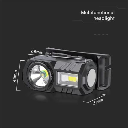 LED RGBW Димируем акумулаторен челник USB LED/3W/5V IP43 190 лъскав 24 h 750 mAh