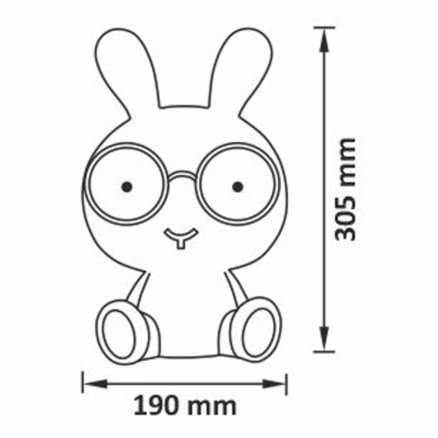 LED RGBW Димируем children's нощ малко лампа LED/2,5W/230V заек бял