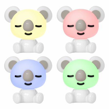 LED RGBW Димируем children's нощ малко лампа LED/2,5W/230V коала бял