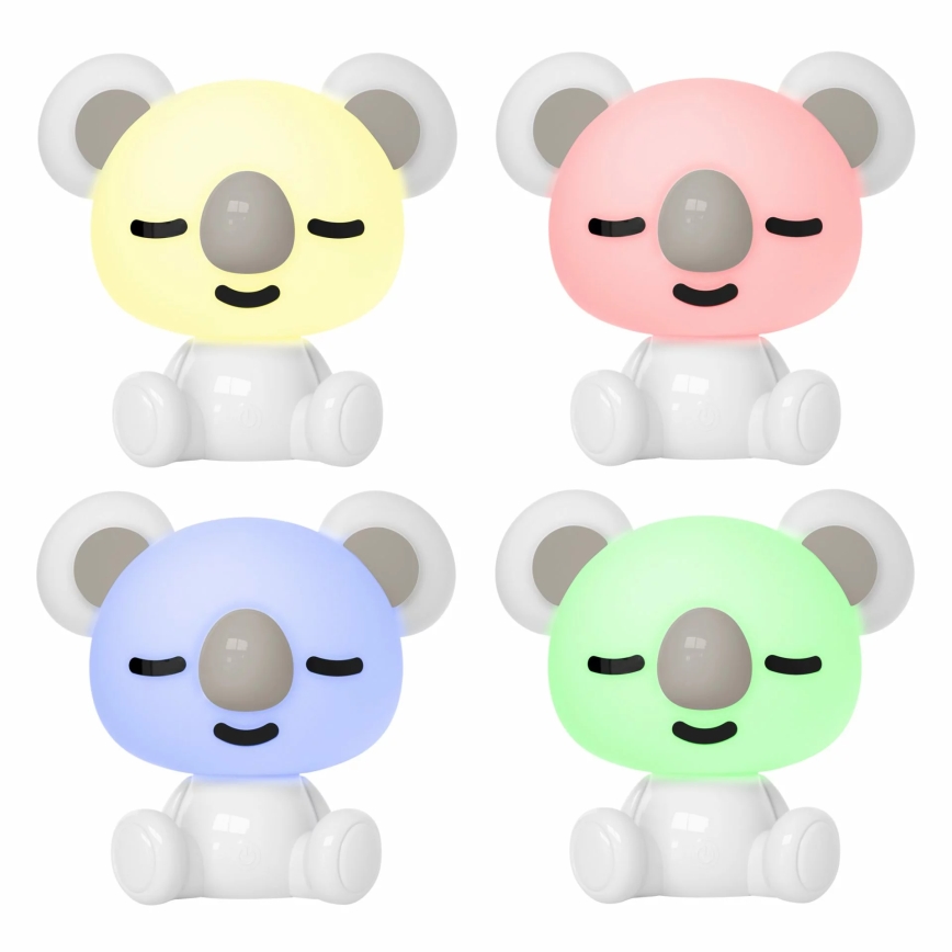 LED RGBW Димируем children's нощ малко лампа LED/2,5W/230V коала бял