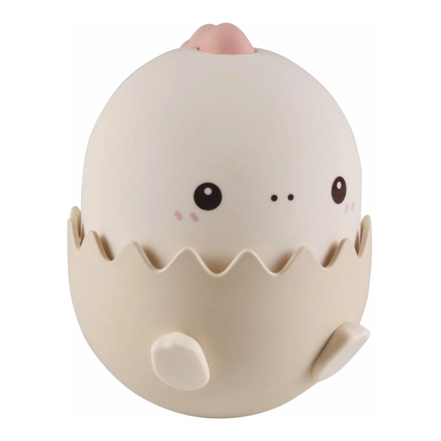 LED RGBW Димируем детски докосване лампа BABY DINO LED/0,75W/5V USB 1200 mAh розов