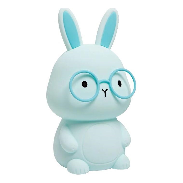 LED RGBW Димируем детски докосване лампа FLORKA LED/1W/5V USB 1200 mAh зайче син