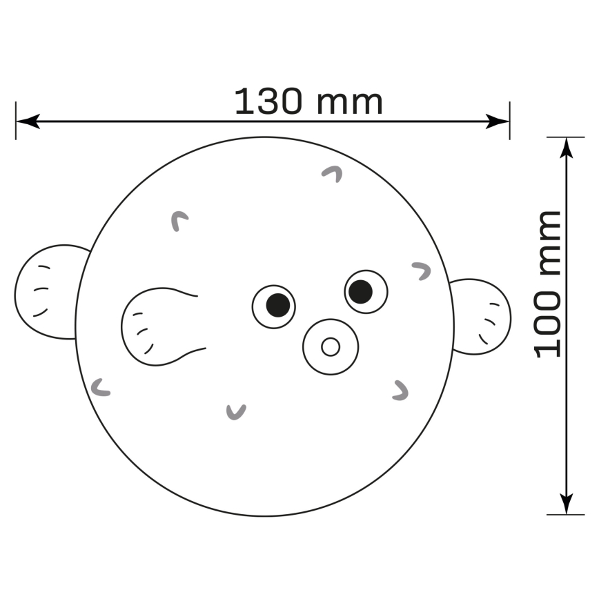 LED RGBW Димируем детски докосване лампа HELA LED/1W/5V USB 1200 mAh риба розов