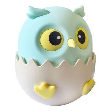 LED RGBW Димируем детски докосване лампа OWL LED/1W/5V USB 1200 mAh бухал син