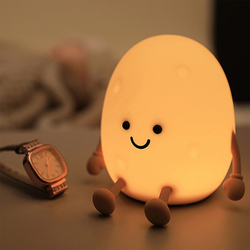 LED RGBW Димируем детски докосване лампа POTATO LED/2W/5V USB 1200 mAh картоф