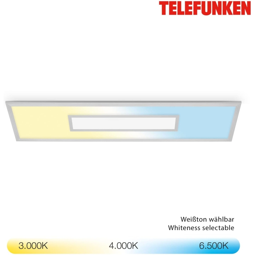 LED RGBW димируем панел LED/20W/230V 3000-6500K 25x100 cm сребрист + дистанционно управление