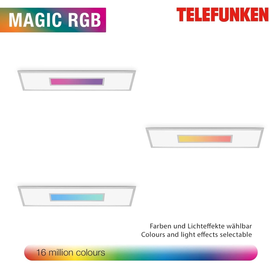 LED RGBW димируем панел LED/20W/230V 3000-6500K 25x100 cm сребрист + дистанционно управление