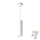 LED RGBW димируем полилей за баня на кабел TURYN 1xGU10/4,8W/230V 3000K IP44 бял + дистанционно управление