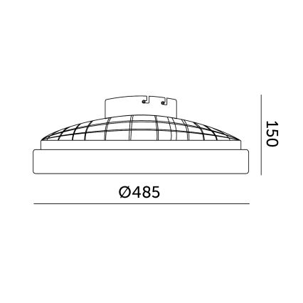 LED RGBW Димируемо таванно осветително тяло с вентилатор VENTELUX LED/48W/230V 3000/4000/6500K Ø 48,5 см черно + дистанционно управление