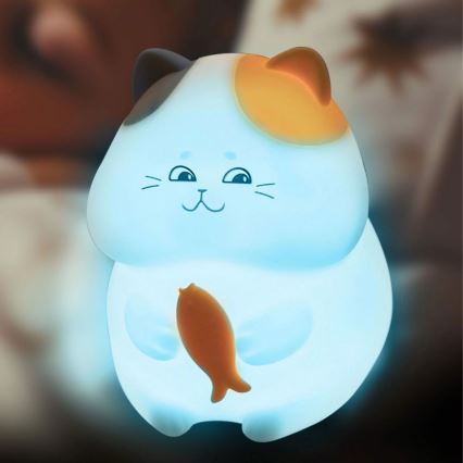 LED RGBW Димируема детска сензорна лампа GATTO LED/1W/3,7V 1200 mAh