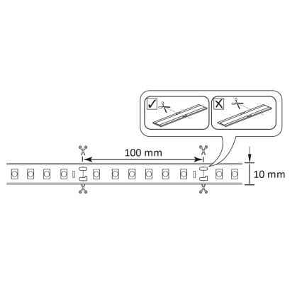 LED RGBW Димируема екстериорна лента 5 м LED/24W/12V IP65