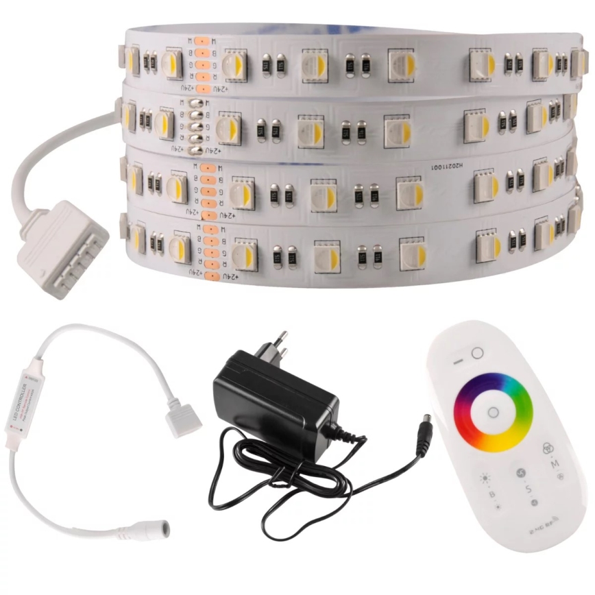 LED RGBW Димируема лента 3м LED/22W/24/230V + дистанционно