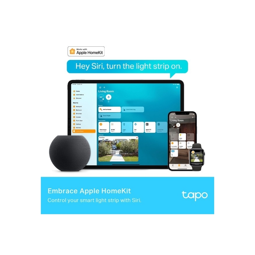 LED RGBW димируема лента 5 m LED/24W/230V Wi-Fi