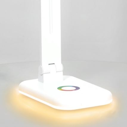 LED RGBW Димируема настолна лампа NOBLITE LED/7W/5V 3000/4000/6500K бял