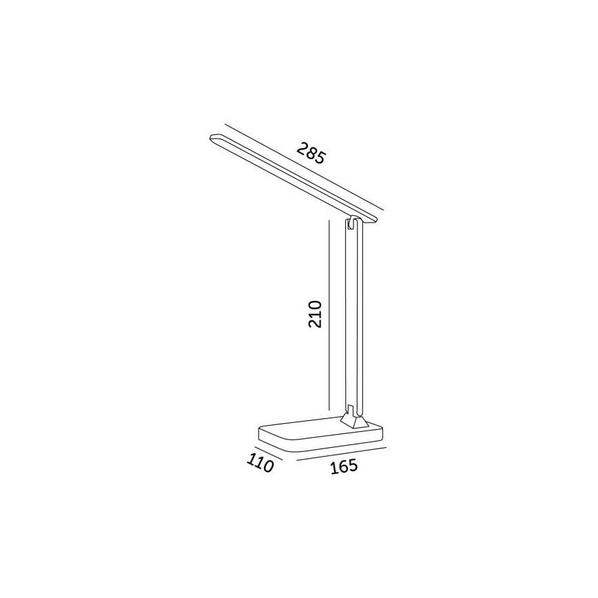 LED RGBW Димируема настолна лампа NOBLITE LED/7W/5V 3000/4000/6500K черен