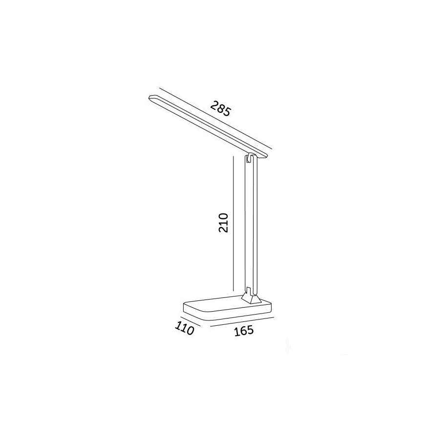 LED RGBW Димируема настолна лампа NOBLITE LED/7W/5V 3000/4000/6500K черен