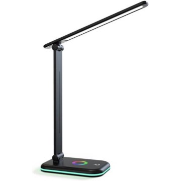 LED RGBW Димируема настолна лампа NOBLITE LED/7W/5V 3000/4000/6500K черен