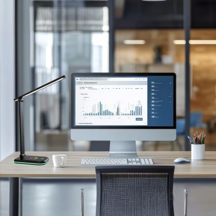 LED RGBW Димируема настолна лампа NOBLITE LED/7W/5V 3000/4000/6500K черен