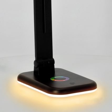 LED RGBW Димируема настолна лампа NOBLITE LED/7W/5V 3000/4000/6500K черен