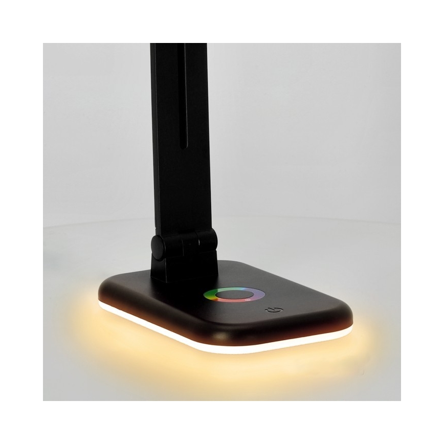 LED RGBW Димируема настолна лампа NOBLITE LED/7W/5V 3000/4000/6500K черен