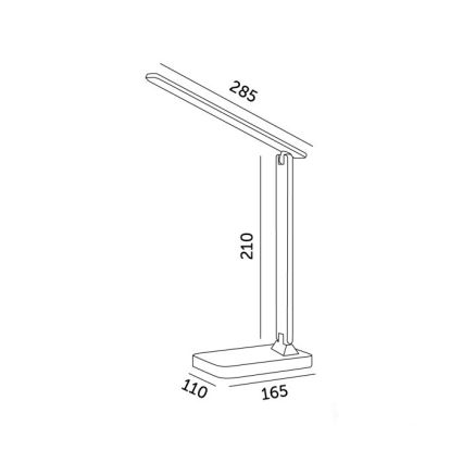 LED RGBW Димируема настолна лампа NOBLITE LED/7W/5V 3000/4000/6500K черен