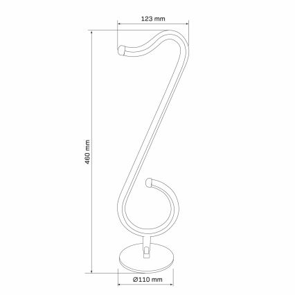 LED RGBW Димируема настолна лампа NUTKA LED/15W/5V черен + дистанционно управление