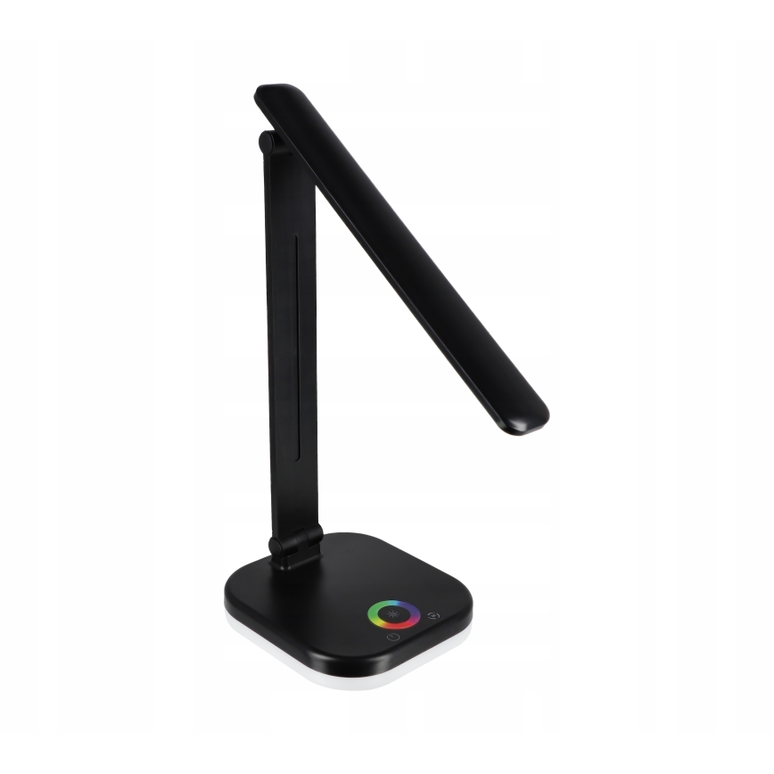 LED RGBW димируема настолна лампа с безжично зареждане LED/7W/5V USB черна