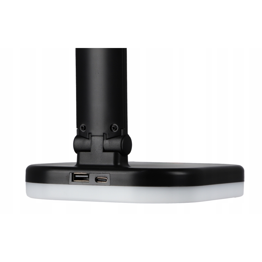 LED RGBW димируема настолна лампа с безжично зареждане LED/7W/5V USB черна