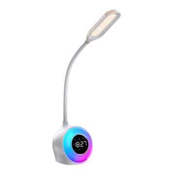 LED RGBW Димируема настолна лампа с будилник FALCON LED/10W/12V