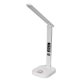 LED RGBW Димируема настолна лампа с докосване и безжично зареждане дисплей и USB порт MAGNUS LED/6W/5V 3000-6500K бял