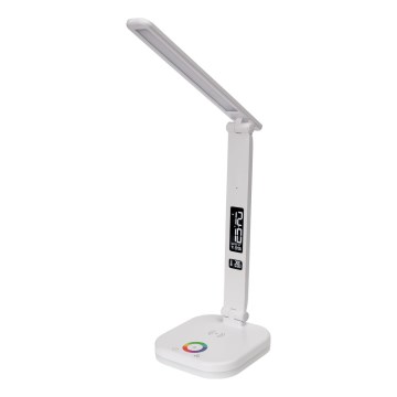 LED RGBW Димируема настолна лампа с докосване и безжично зареждане дисплей и USB порт MAGNUS LED/6W/5V 3000-6500K бял