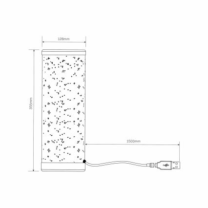 LED RGBW Димируема настолна лампа STELLA MINI LED/5W/5V + дистанционно управление